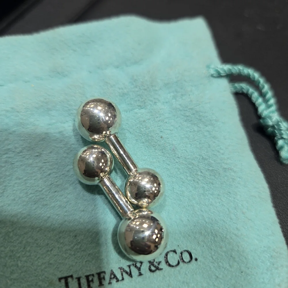 Tiffany & Co SS Bar Cuff Links